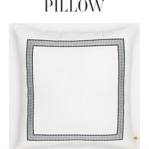 Country Home USA Decorative Pillow White Blues Grays 22x22